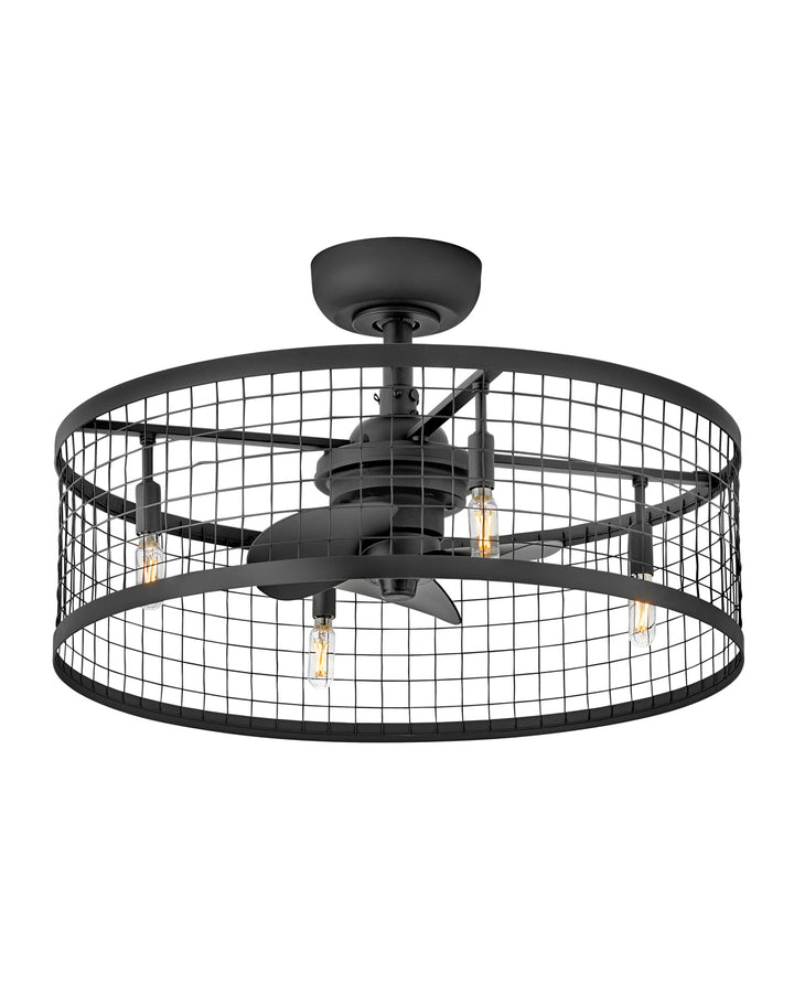 Hinkley Finnigan LED Fandelier Outdoor Ceiling Fans Hinkley 12 Matte Black Matte Black