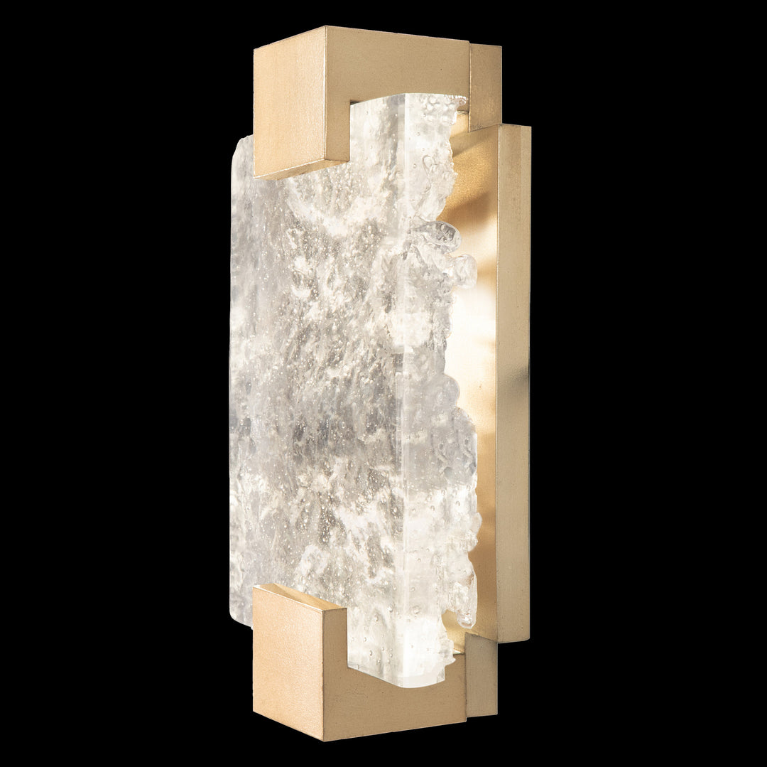 Fine Art Handcrafted Lighting Terra 11.75"H Sconce in Standard Soft Gold Leaf, Clear (896550-31ST)
