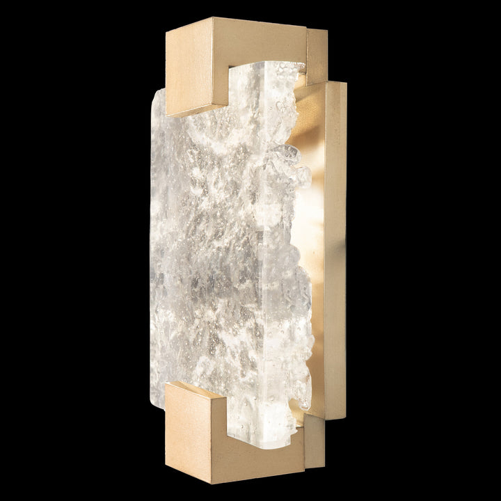 Fine Art Handcrafted Lighting Terra 11.75"H Sconce in Standard Soft Gold Leaf, Clear (896550-31ST)
