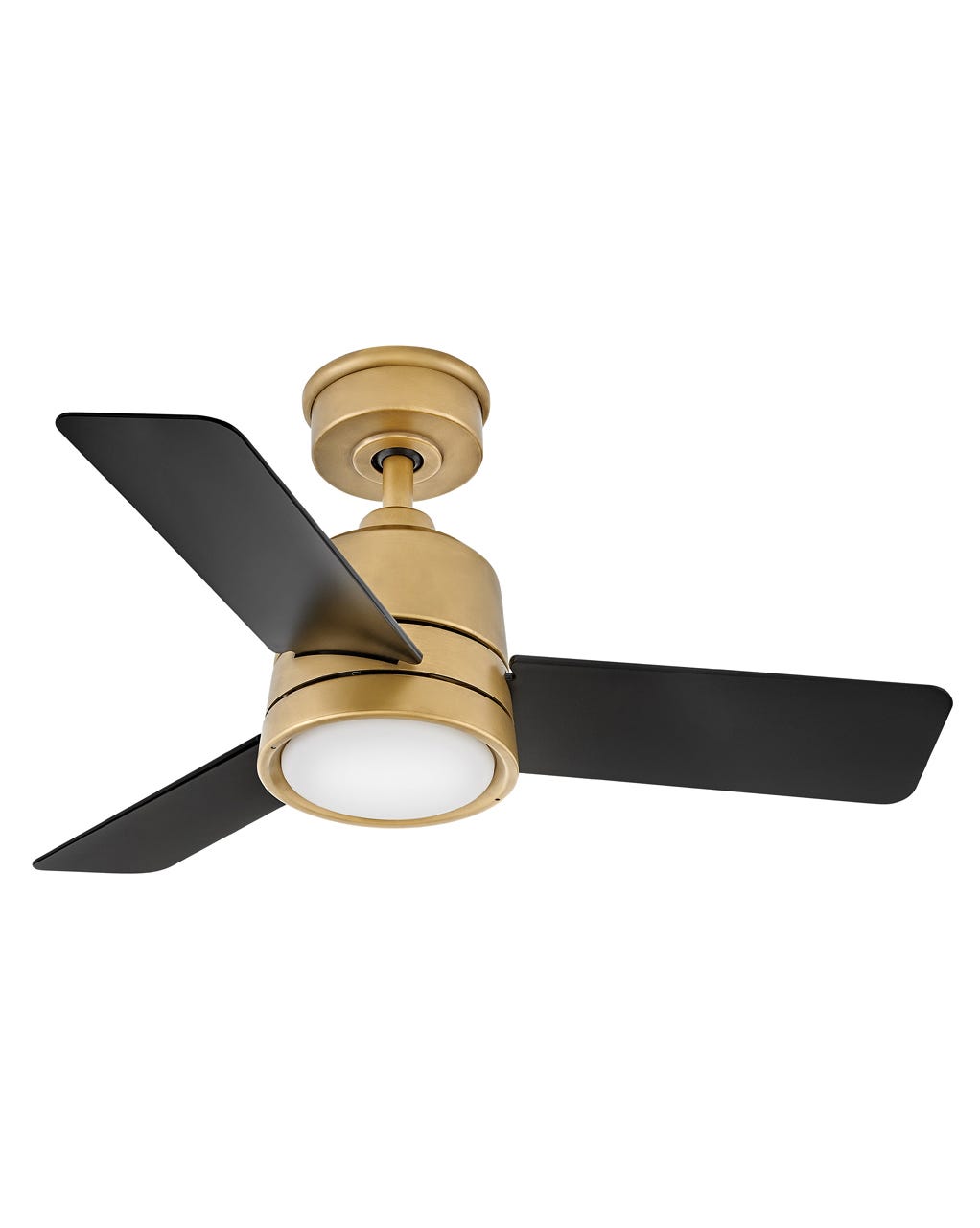 Hinkley Chet LED Fan Outdoor Ceiling Fans Hinkley 36 Heritage Brass Matte Black