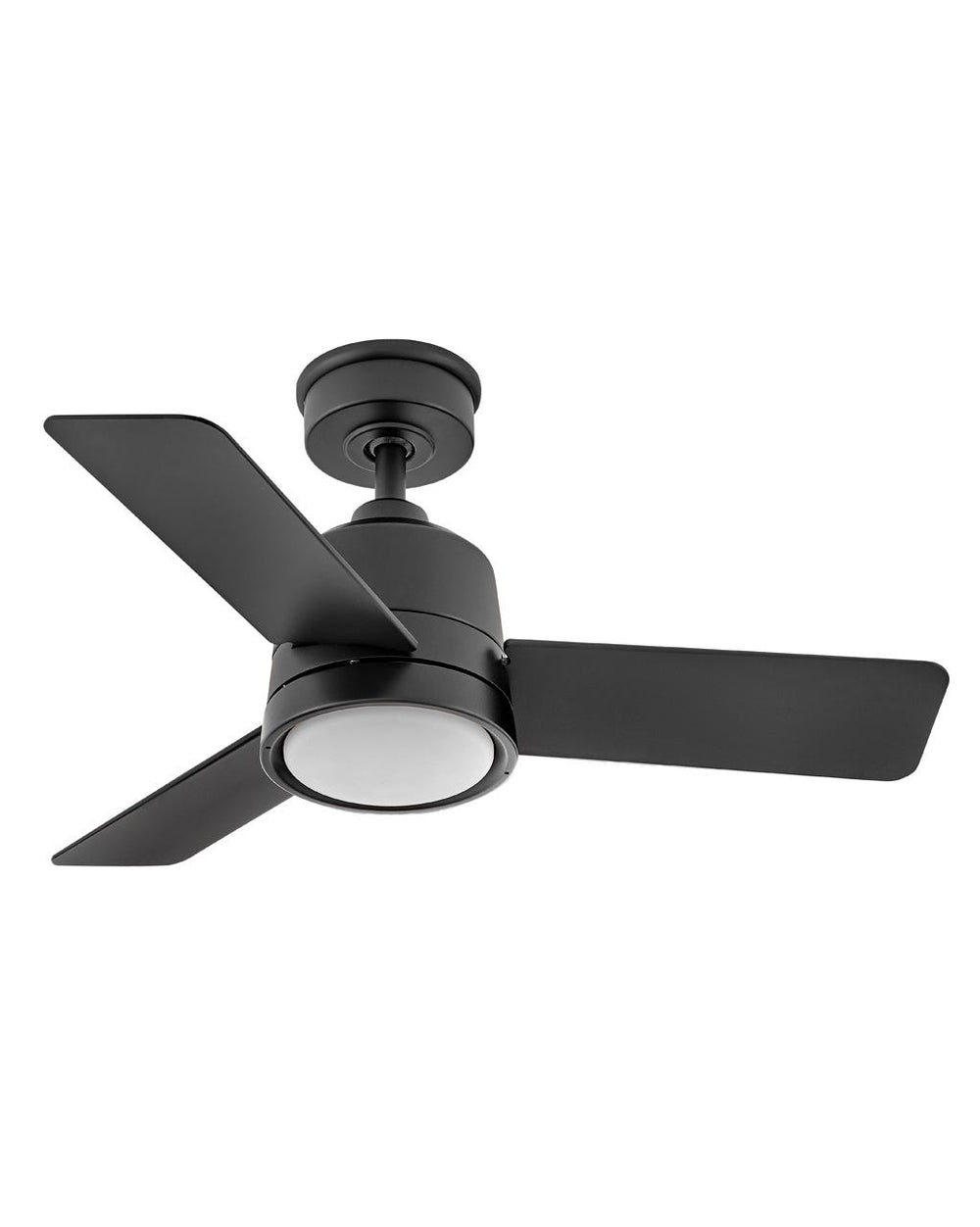 Hinkley Chet LED Fan Outdoor Ceiling Fans Hinkley 36 Matte Black Matte Black