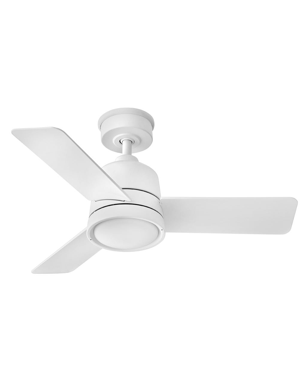 Hinkley Chet LED Fan Outdoor Ceiling Fans Hinkley 36 Matte White Matte White