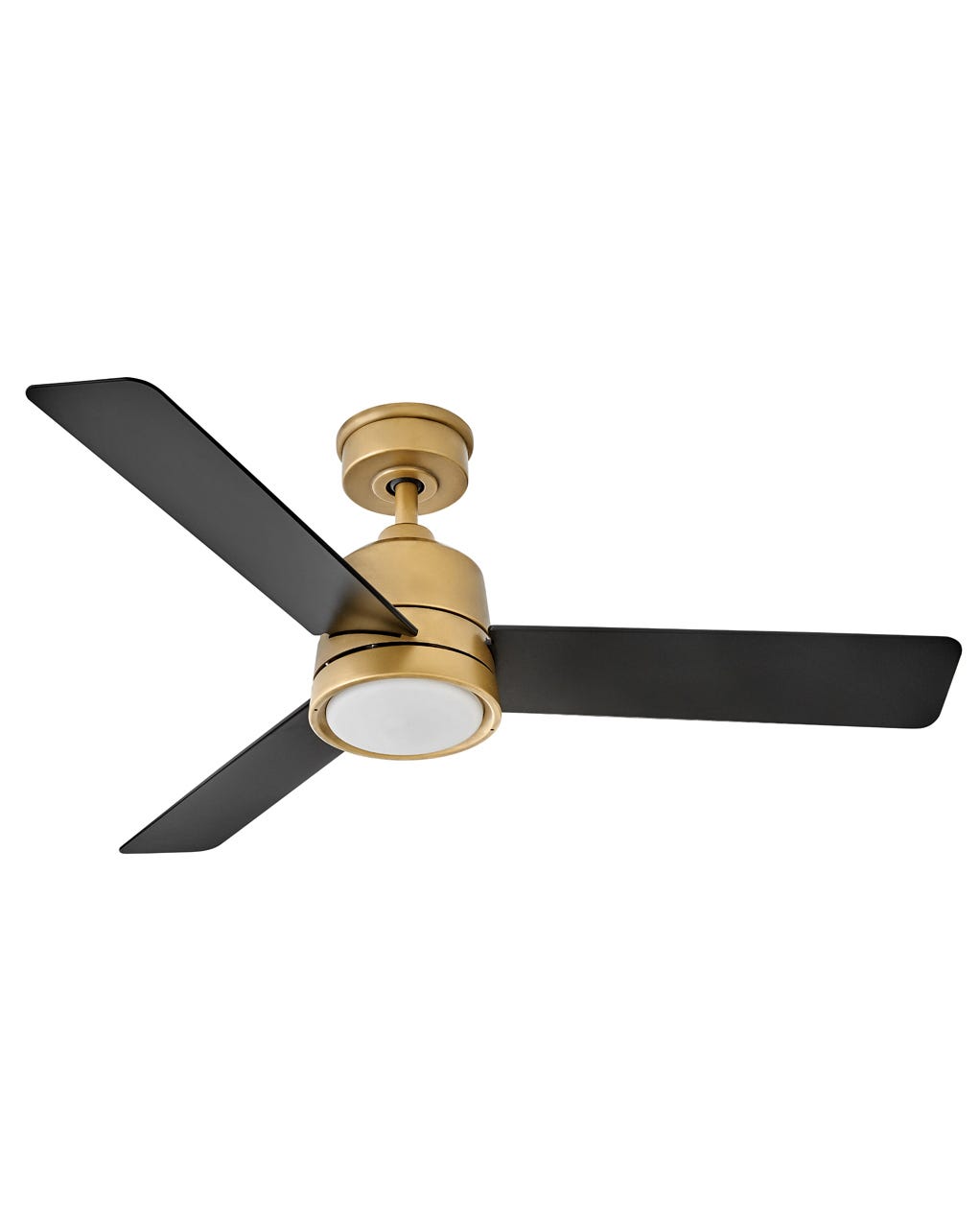 Hinkley Chet LED Fan Outdoor Ceiling Fans Hinkley 48 Heritage Brass Matte Black