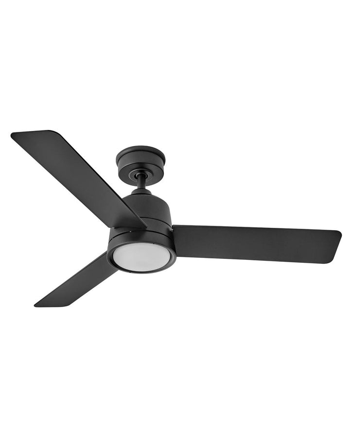 Hinkley Chet LED Fan Outdoor Ceiling Fans Hinkley 48 Matte Black Matte Black