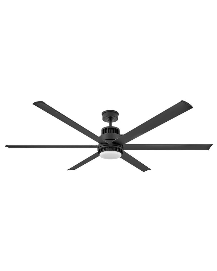 Hinkley Draftsman LED Fan Outdoor Ceiling Fans Hinkley 72 Matte Black Matte Black