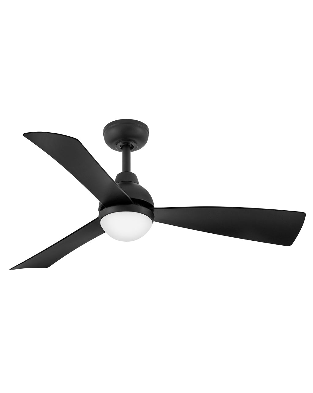 Hinkley Una LED Fan Outdoor Ceiling Fans Hinkley 44 Matte Black Matte Black