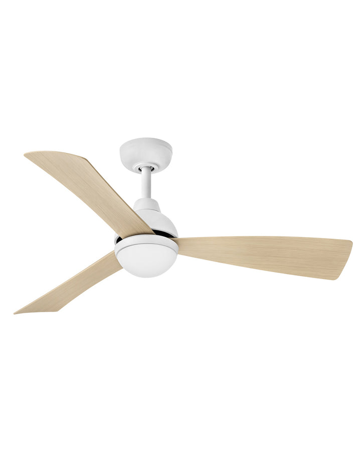 Hinkley Una LED Fan Outdoor Ceiling Fans Hinkley 44 Matte White Natural