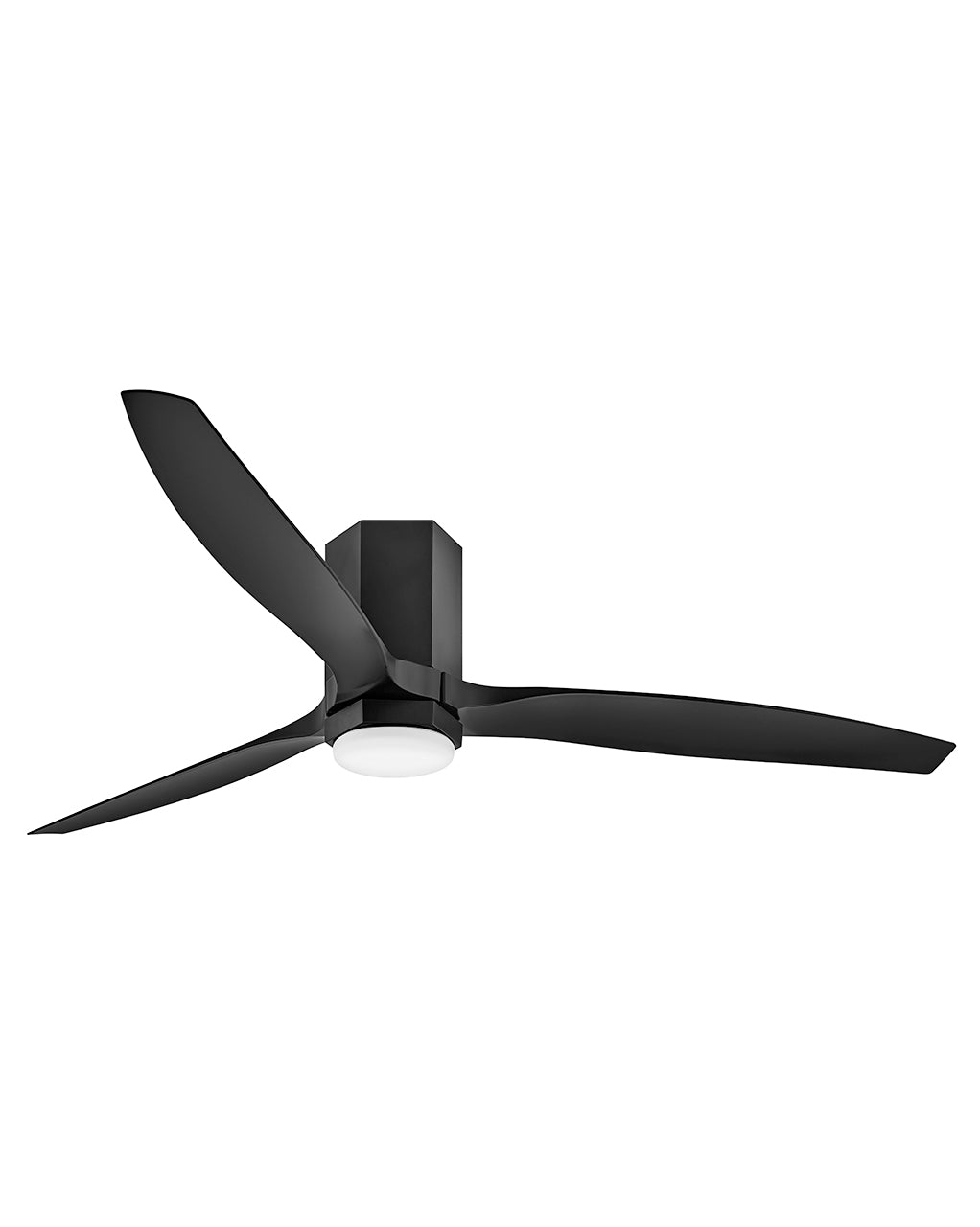 Hinkley Facet LED Fan Outdoor Ceiling Fans Hinkley 60 Matte Black Matte Black