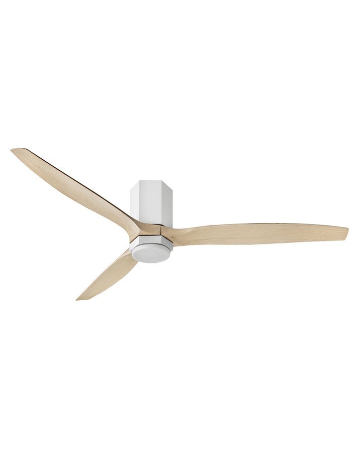 Hinkley Facet LED Fan Outdoor Ceiling Fans Hinkley 60 Matte White Natural