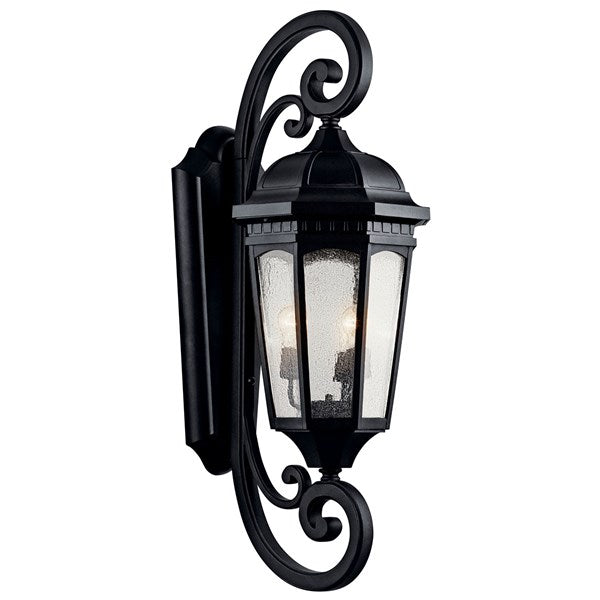 Kichler Courtyard Outdoor Wall Outdoor Wall Lights Kichler Textured Black 13.5x40.25