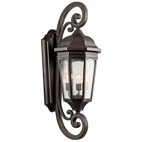 Kichler Courtyard Outdoor Wall Outdoor Wall Lights Kichler Rubbed Bronze 13.5x40.25