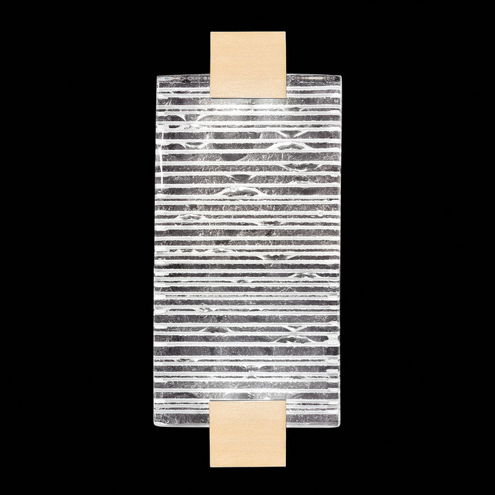 Fine Art Handcrafted Lighting Terra 11.75"H Sconce in Standard Soft Gold Leaf, Rake Clear (896550-35ST)