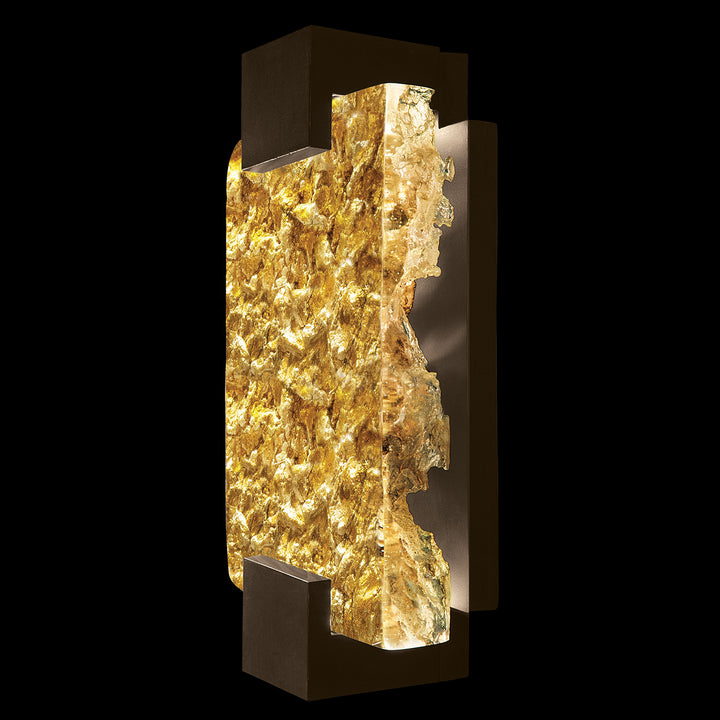 Fine Art Handcrafted Lighting Terra 11.75"H Sconce in Bronze, Gold Leaf (896550-42ST)