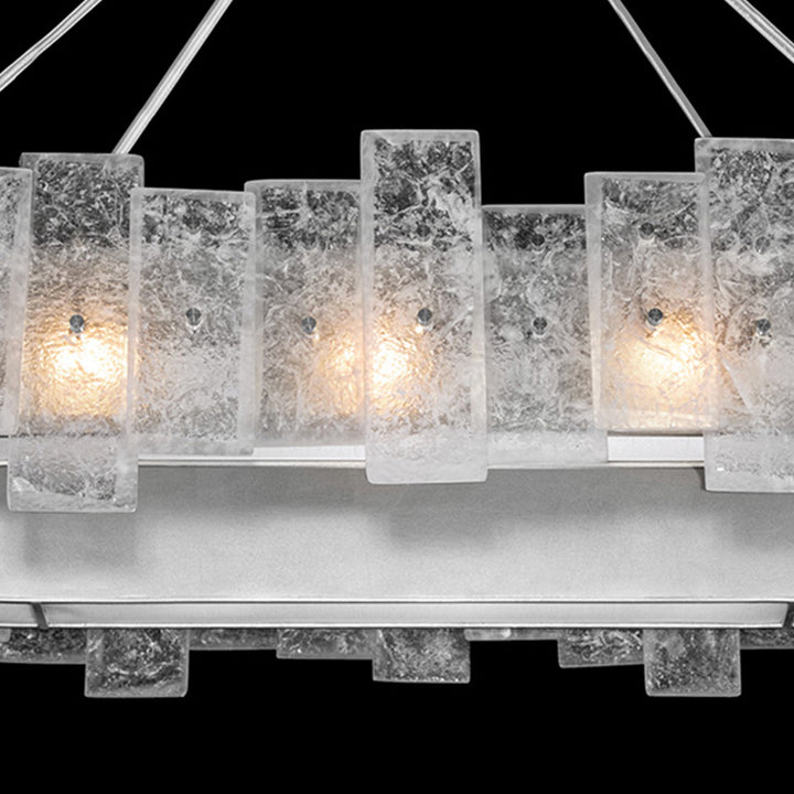 Fine Art Handcrafted Lighting Lunea 44"W Oblong Pendant