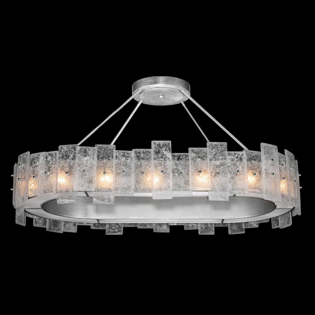 Fine Art Handcrafted Lighting Lunea 44"W Oblong Pendant