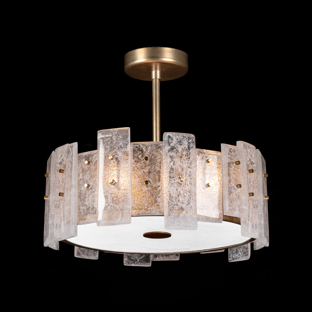 Fine Art Handcrafted Lighting Lunea 22"W Round Semi-Flush Mount (Model 910640)