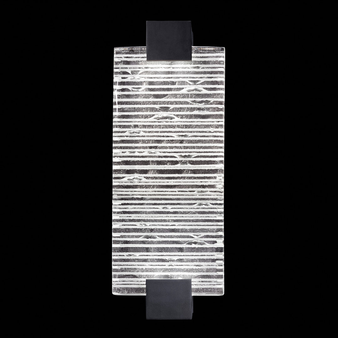 Fine Art Handcrafted Lighting Terra 15.75"H Sconce in Standard Black Iron, Rake Clear (896650-15ST)