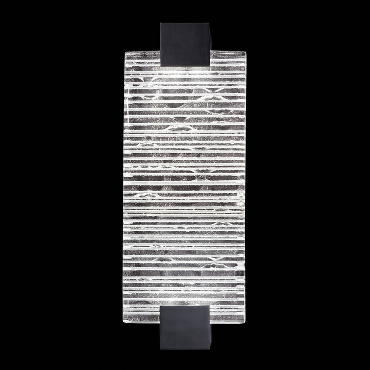 Fine Art Handcrafted Lighting Terra 15.75"H Sconce in Standard Black Iron, Rake Clear (896650-15ST)