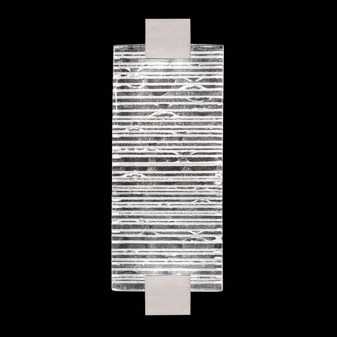 Fine Art Handcrafted Lighting Terra 15.75"H Sconce in Standard Silver Leaf, Rake Clear (896650-25ST)