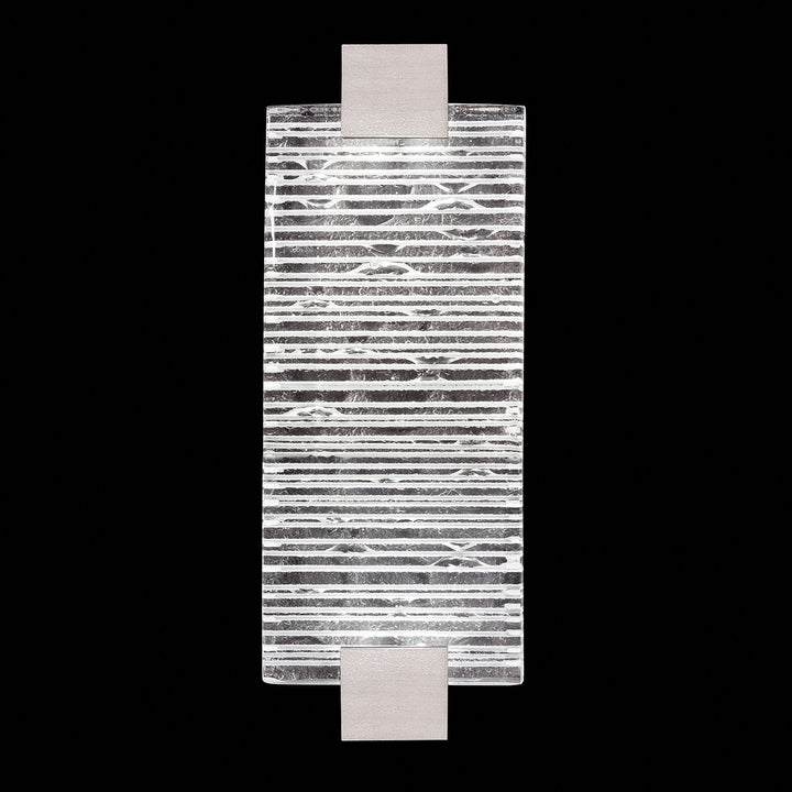 Fine Art Handcrafted Lighting Terra 15.75"H Sconce in Standard Silver Leaf, Rake Clear (896650-25ST)