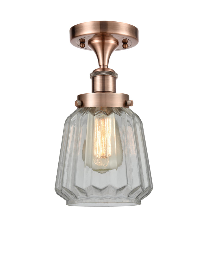 Innovations Lighting Chatham 6" Semi-Flush Mount - Antique Copper