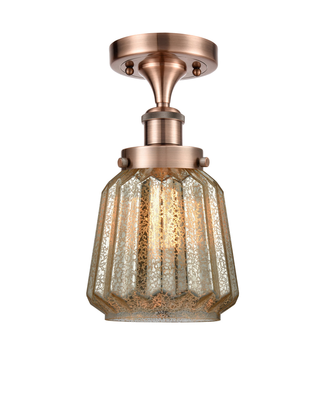 Innovations Lighting Chatham 6" Semi-Flush Mount - Antique Copper