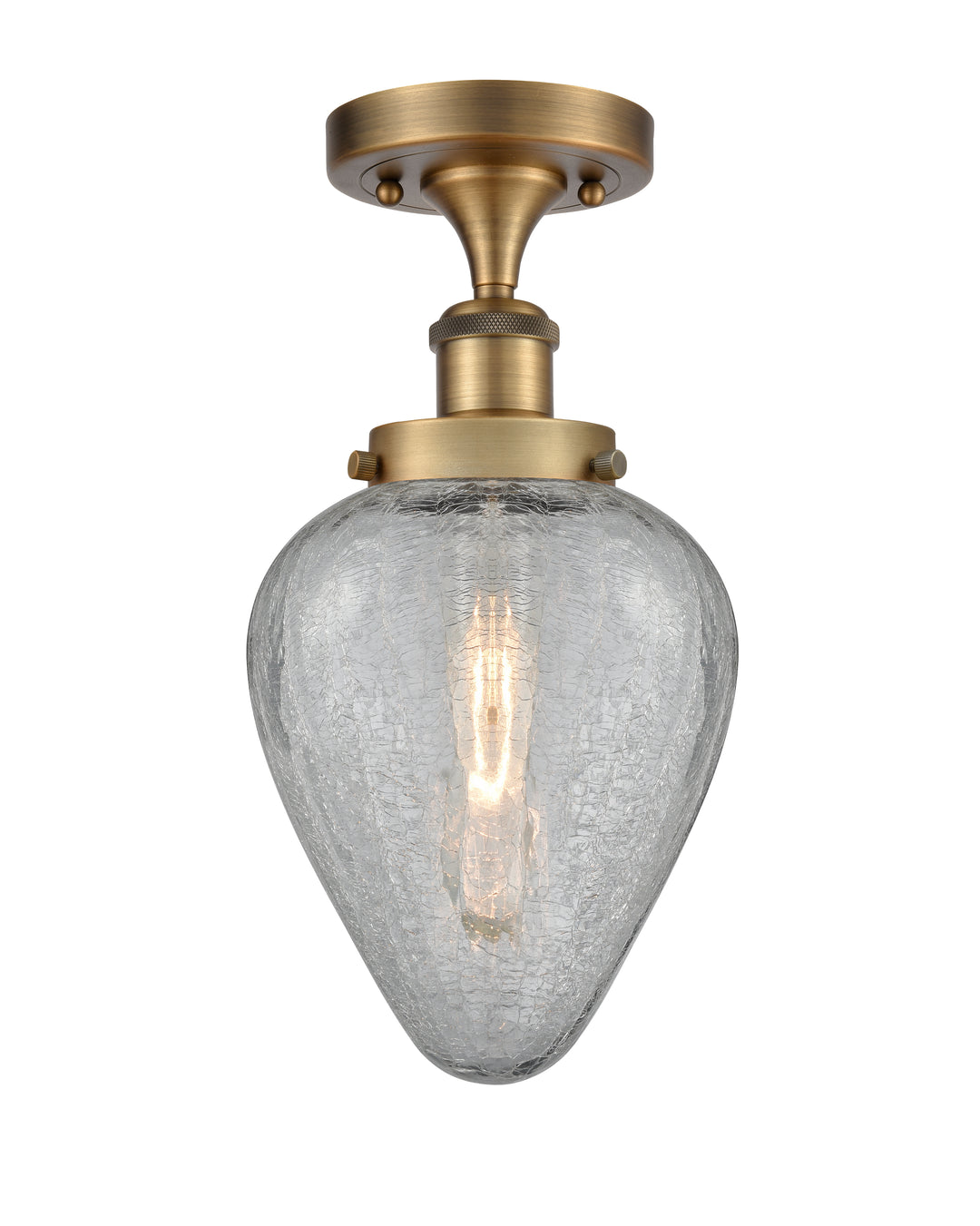 Innovations Lighting Geneseo 6" Semi-Flush Mount - Brushed Brass