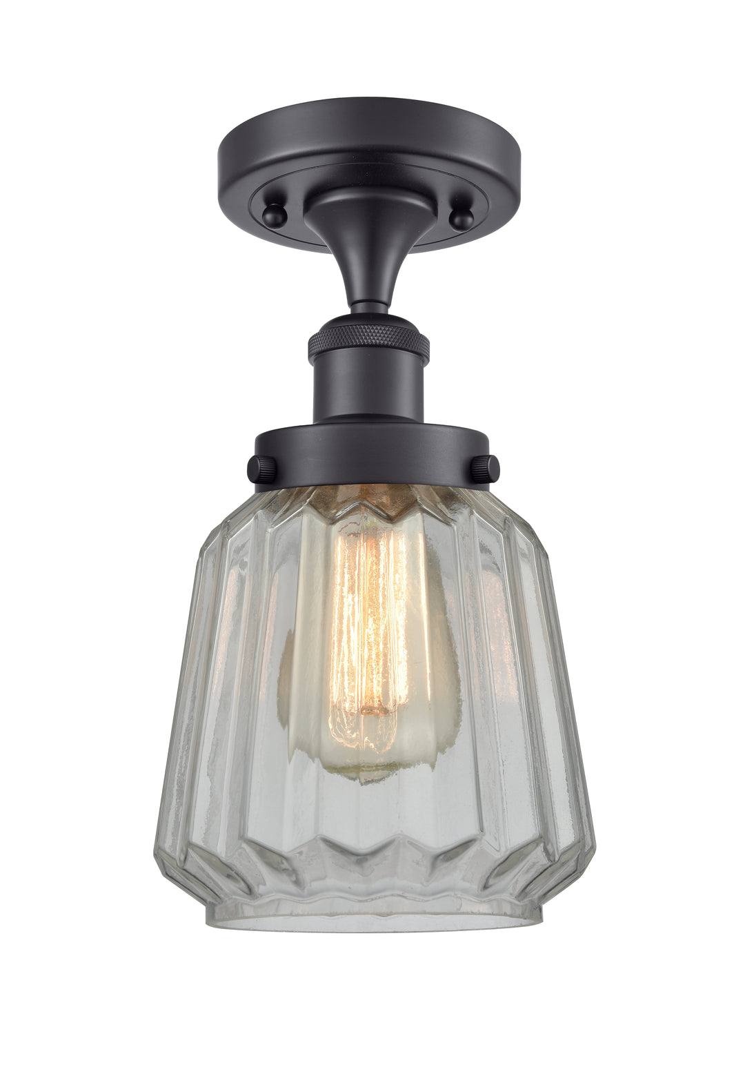 Innovations Lighting Chatham 6" Semi-Flush Mount - Matte Black