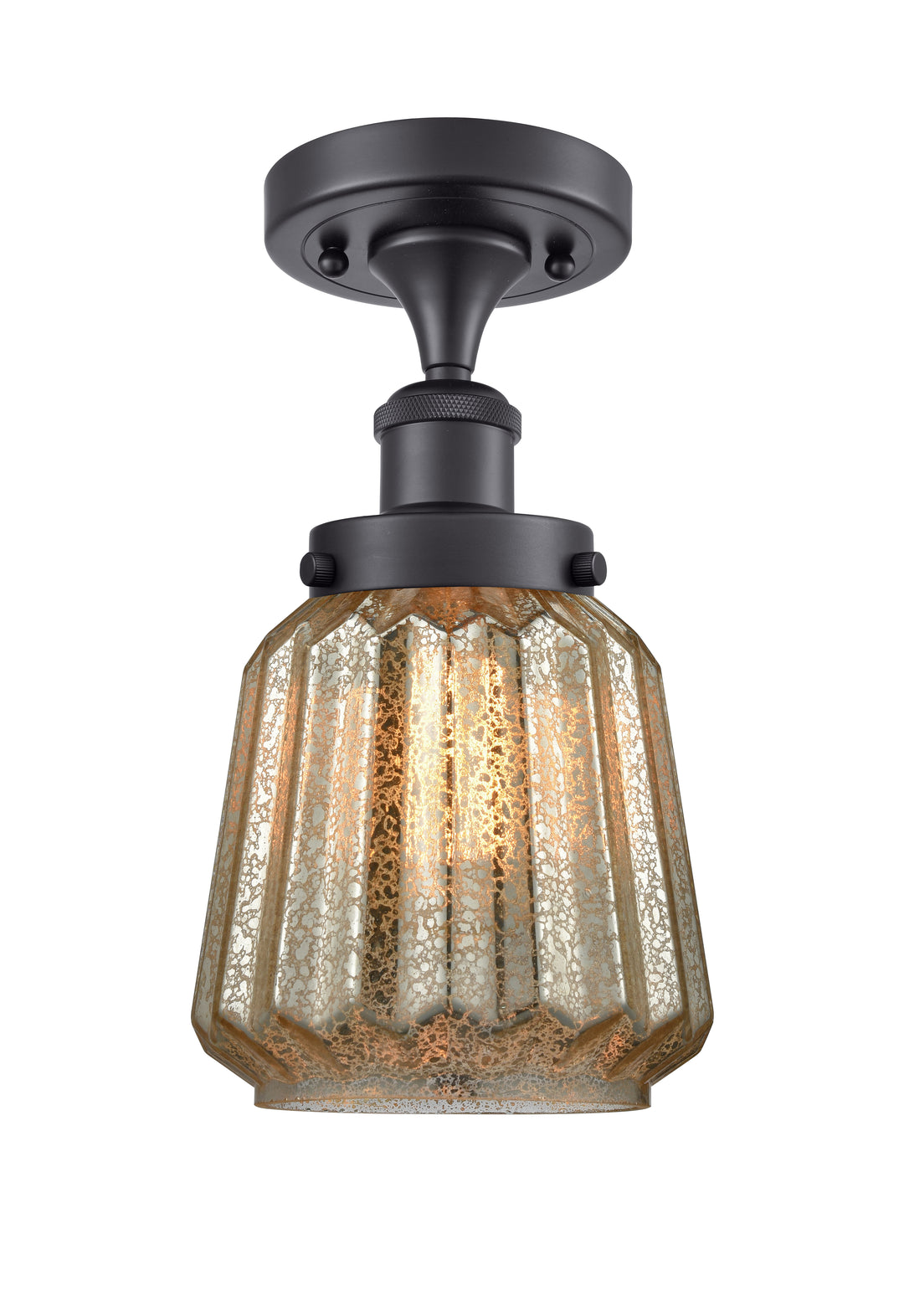 Innovations Lighting Chatham 6" Semi-Flush Mount - Matte Black