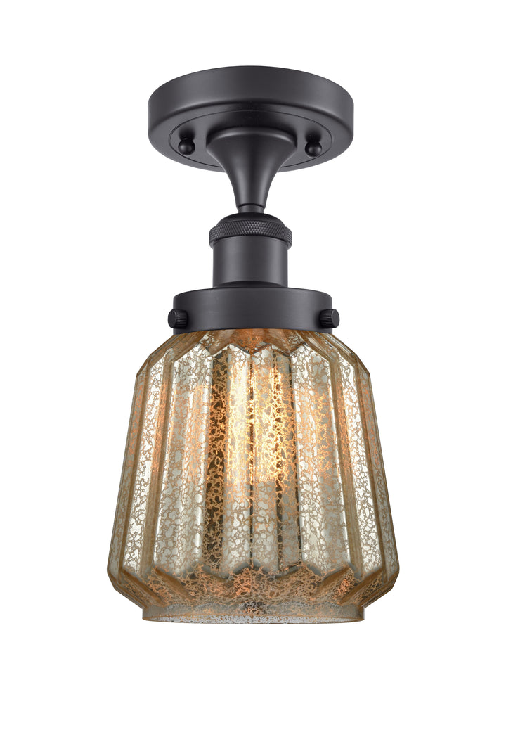 Innovations Lighting Chatham 6" Semi-Flush Mount - Matte Black