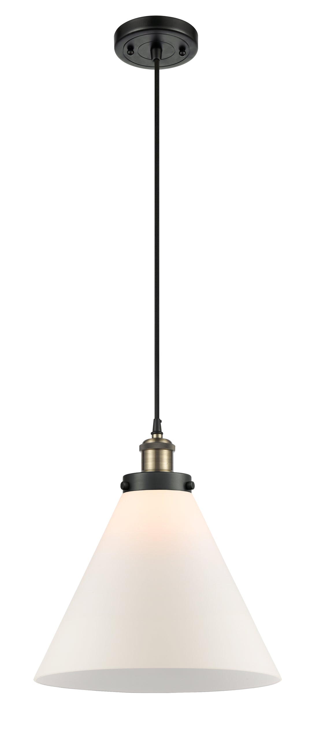 Innovations Lighting Cone 12" Mini Pendant - Black Antique Brass