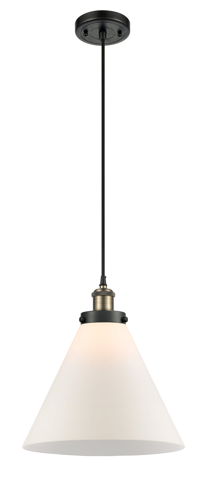 Innovations Lighting Cone 12" Mini Pendant - Black Antique Brass