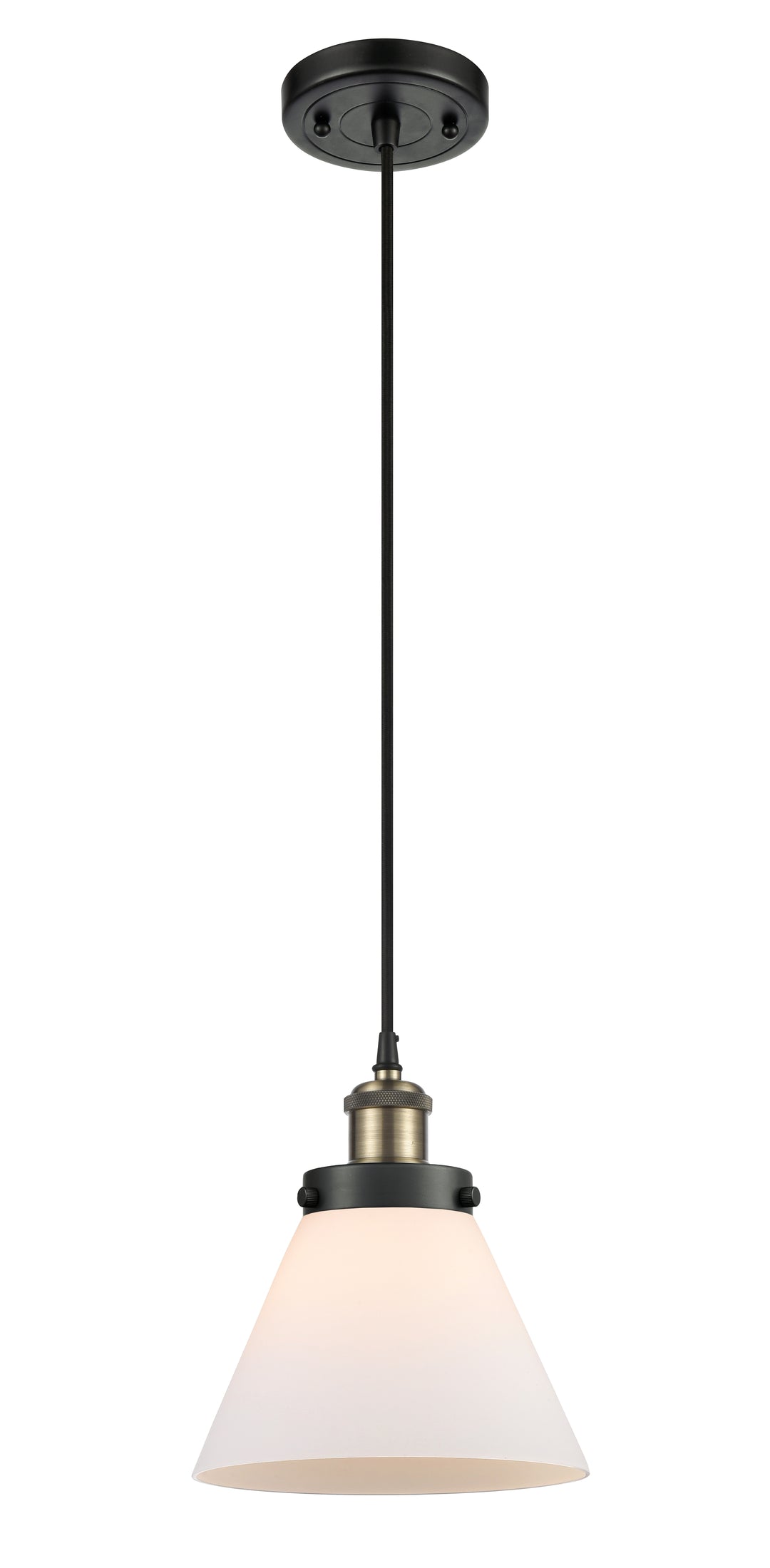 Innovations Lighting Cone 8" Mini Pendant - Black Antique Brass