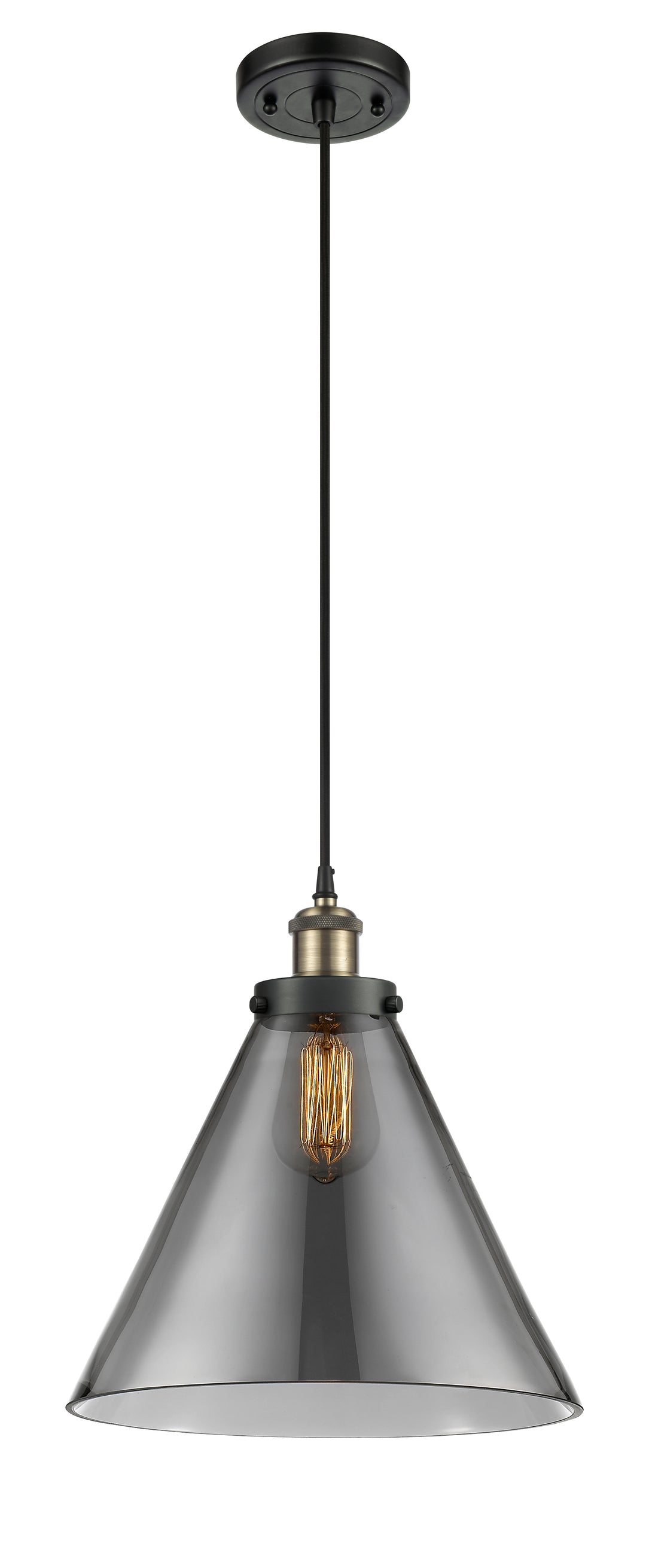 Innovations Lighting Cone 12" Mini Pendant - Black Antique Brass
