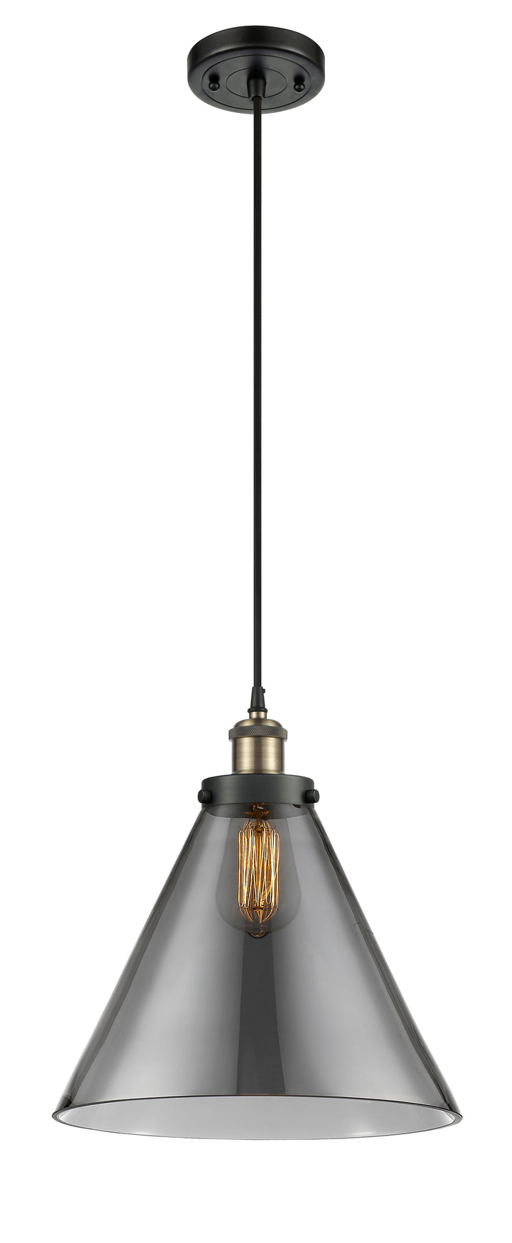 Innovations Lighting Cone 12" Mini Pendant - Black Antique Brass
