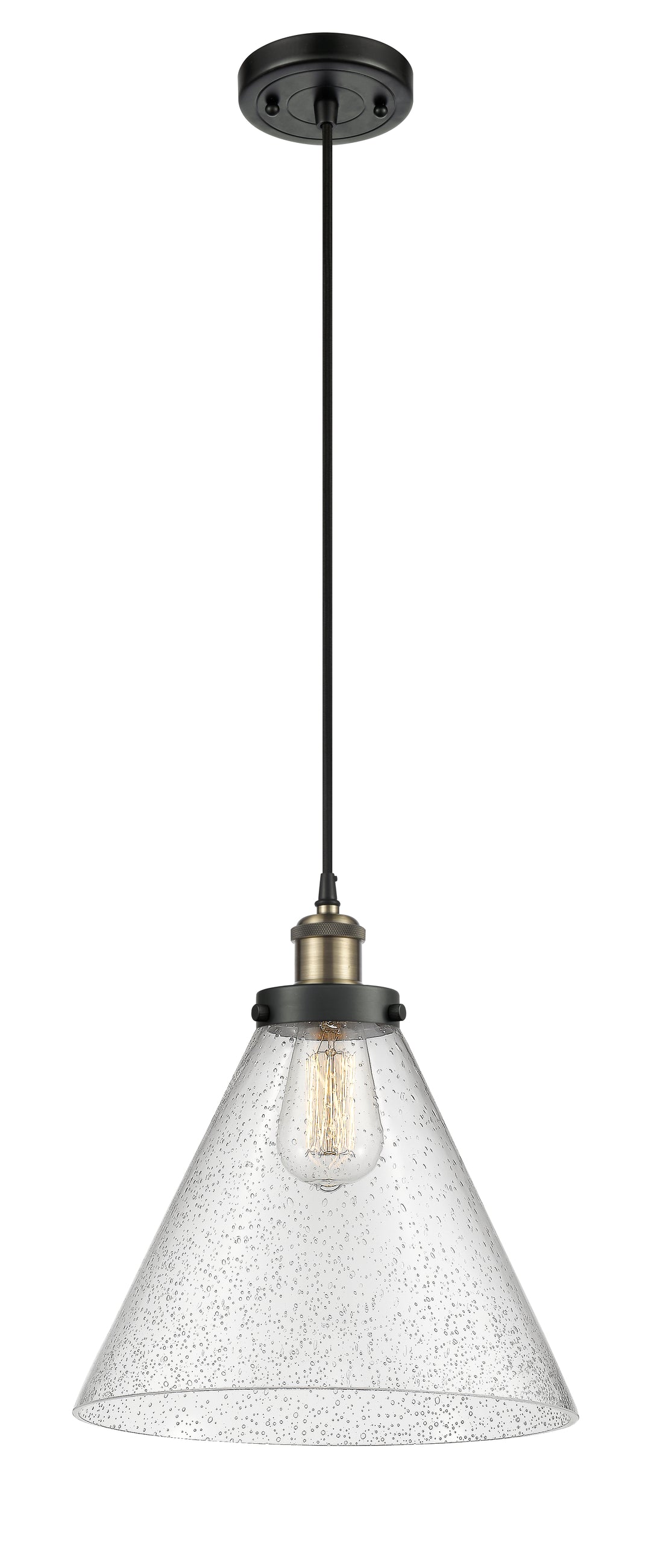 Innovations Lighting Cone 12" Mini Pendant - Black Antique Brass