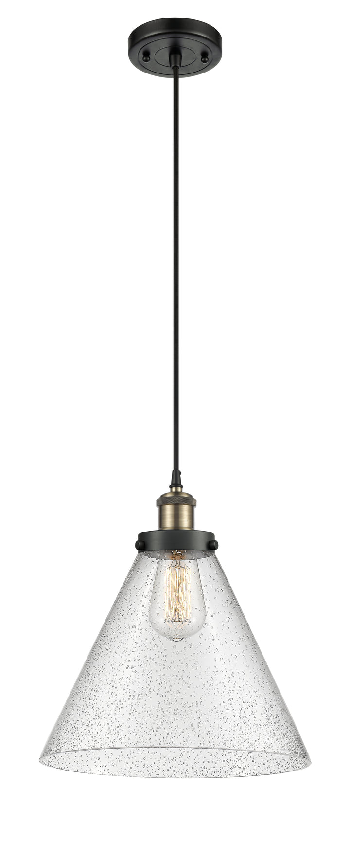 Innovations Lighting Cone 12" Mini Pendant - Black Antique Brass
