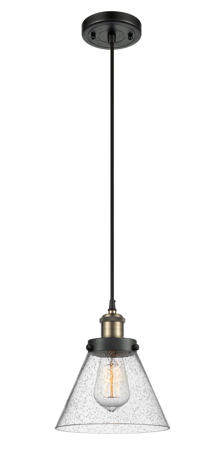 Innovations Lighting Cone 8" Mini Pendant - Black Antique Brass