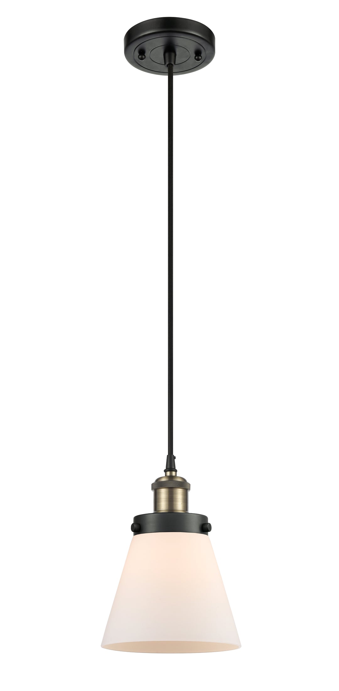 Innovations Lighting Cone 6" Mini Pendant - Black Antique Brass