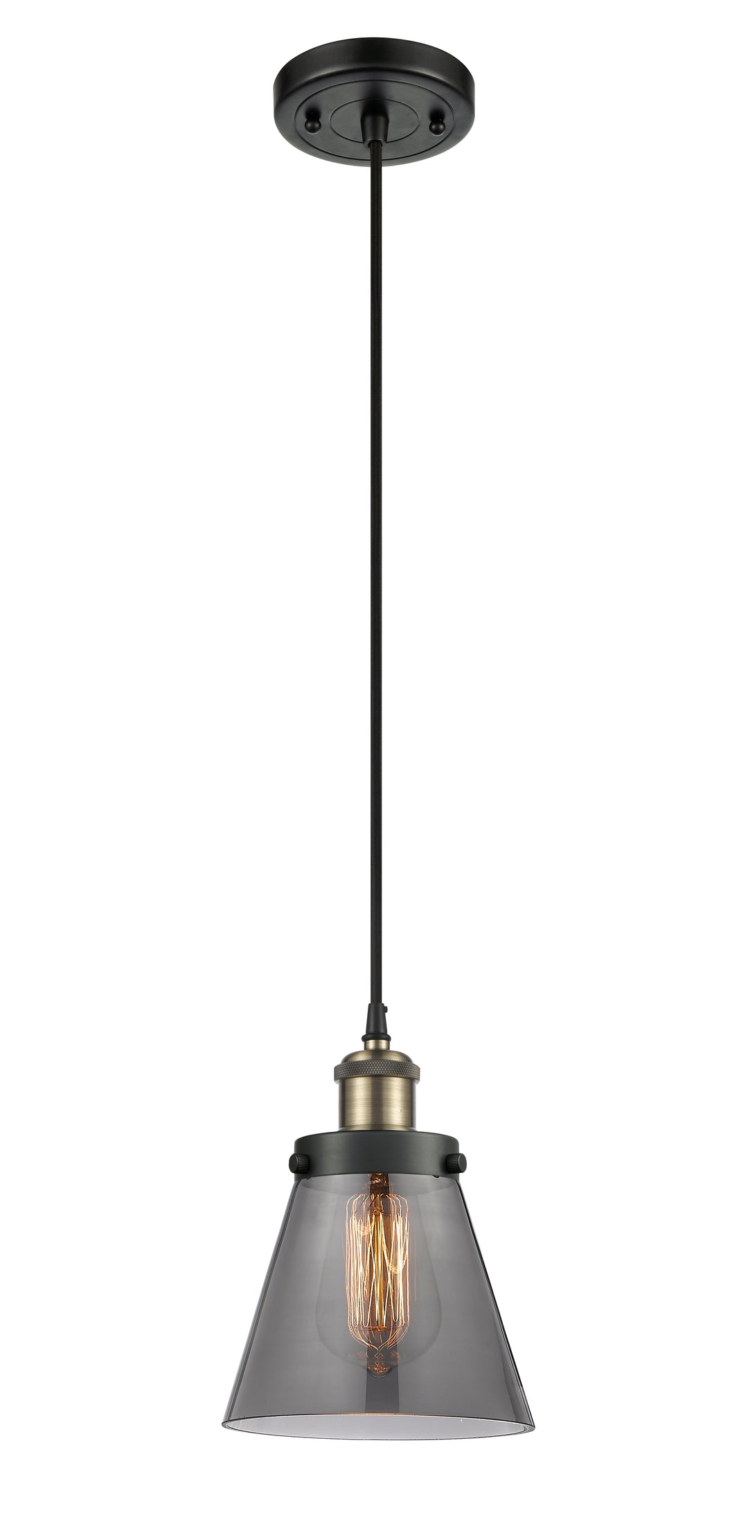 Innovations Lighting Cone 6" Mini Pendant - Black Antique Brass