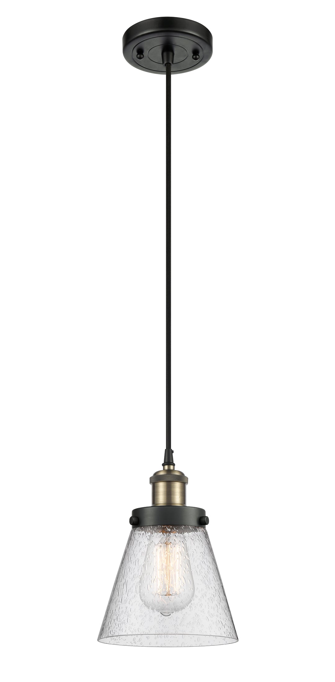 Innovations Lighting Cone 6" Mini Pendant - Black Antique Brass