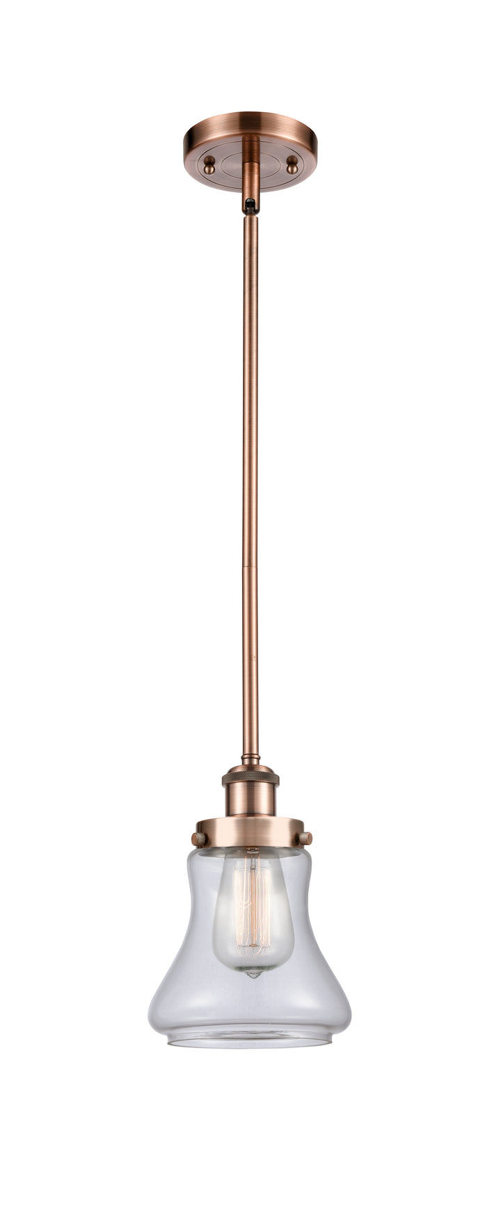 Innovations Lighting Bellmont 6" Mini Pendant - Antique Copper Mini-Pendants Innovations Lighting Clear ; Glass Type: Transparent  