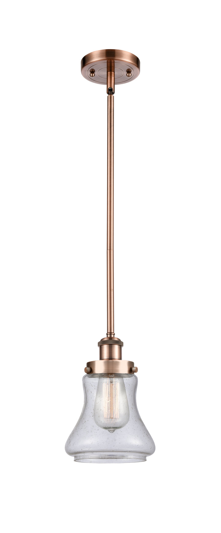 Innovations Lighting Bellmont 6" Mini Pendant - Antique Copper Mini-Pendants Innovations Lighting Seedy ; Glass Type: Seedy  