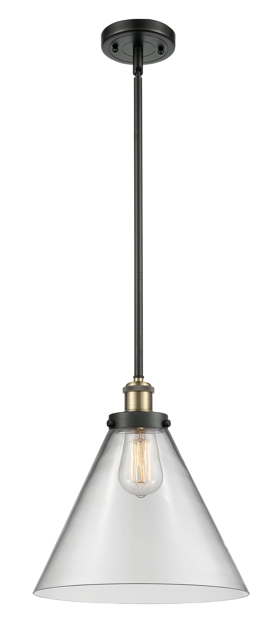 Innovations Lighting Cone 12" Mini Pendant - Black Antique Brass