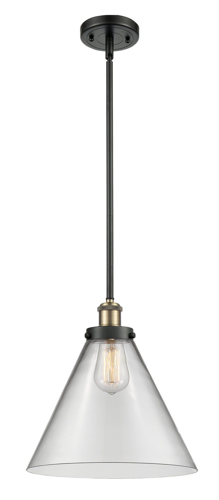 Innovations Lighting Cone 12" Mini Pendant - Black Antique Brass