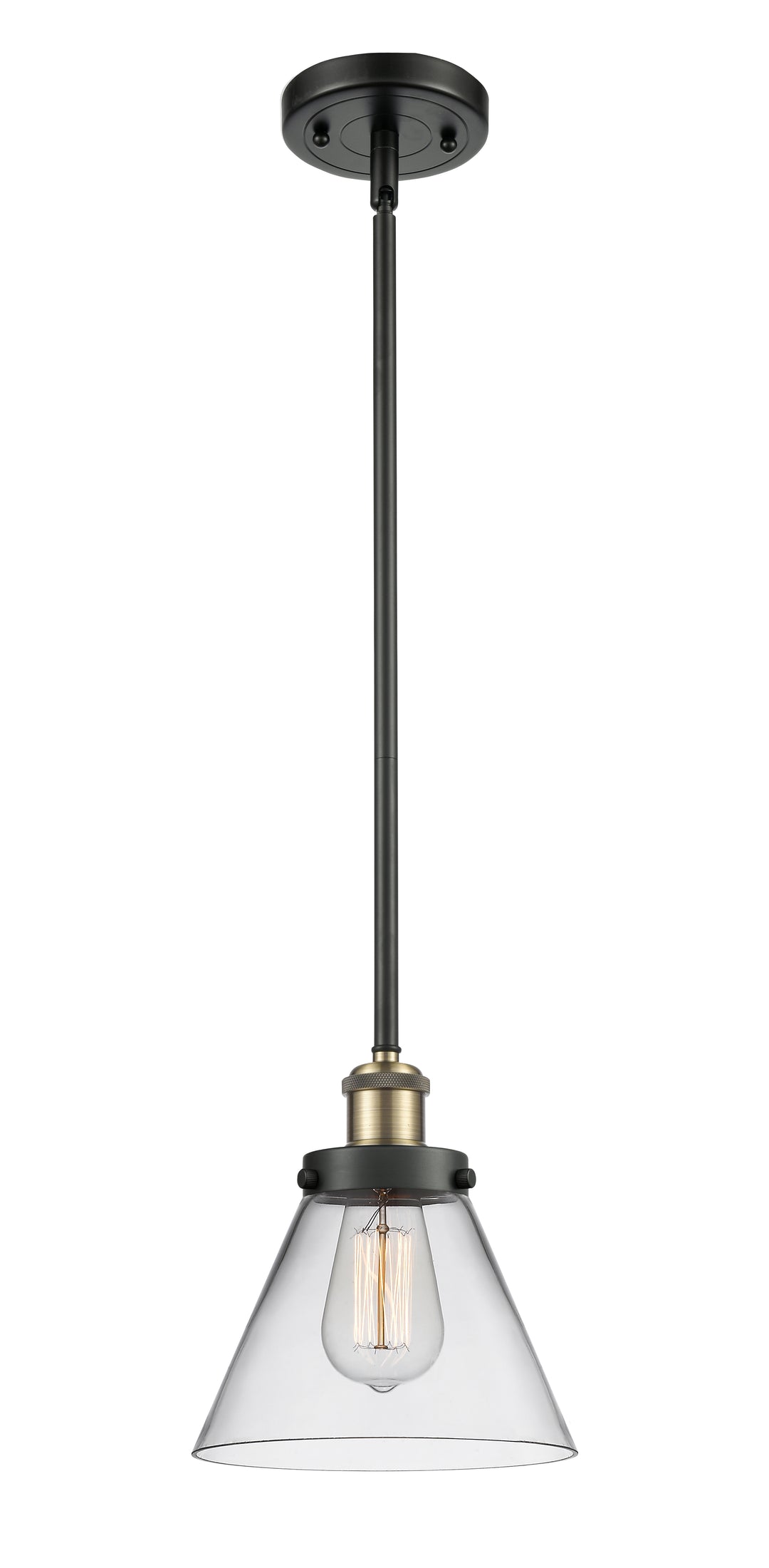 Innovations Lighting Cone 8" Mini Pendant - Black Antique Brass