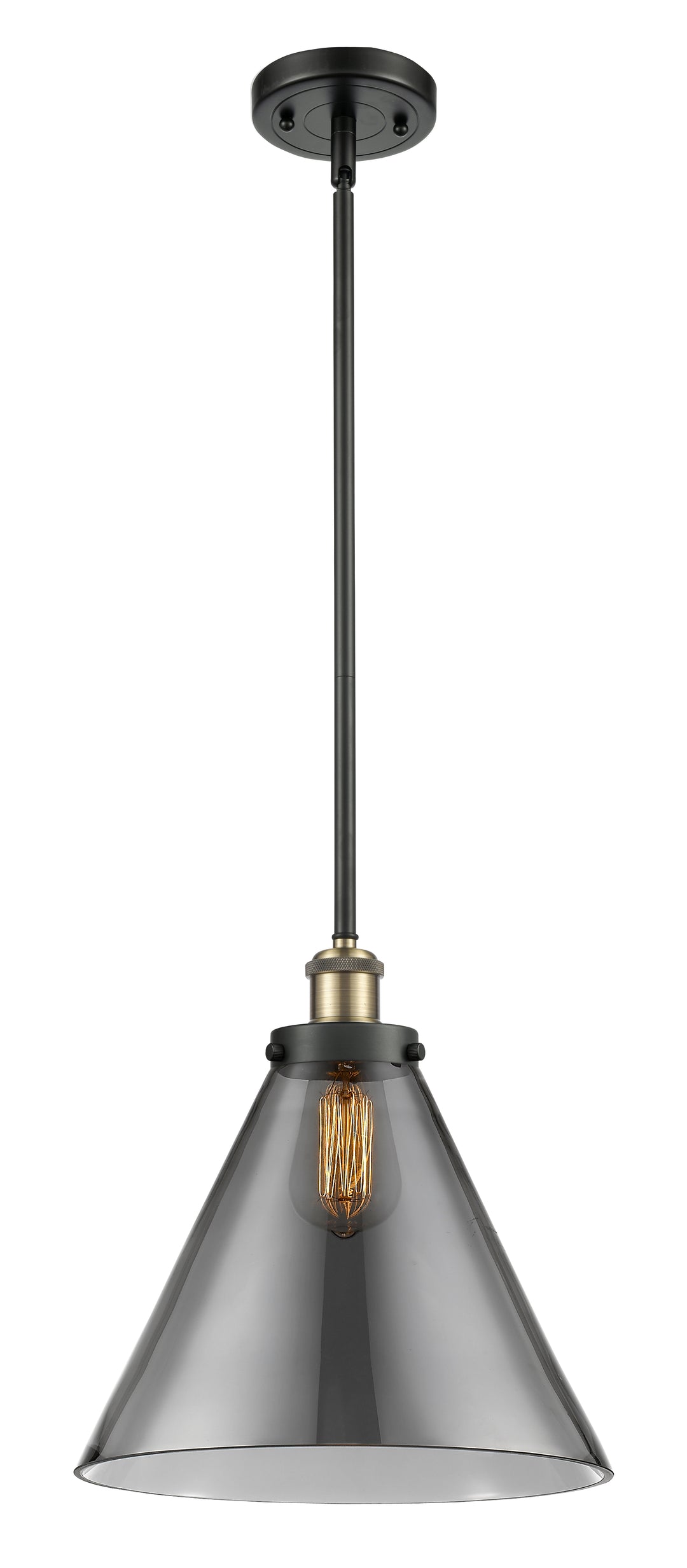 Innovations Lighting Cone 12" Mini Pendant - Black Antique Brass