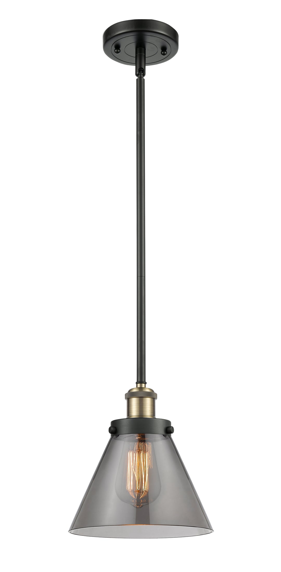 Innovations Lighting Cone 8" Mini Pendant - Black Antique Brass