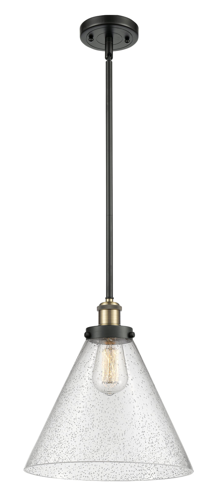 Innovations Lighting Cone 12" Mini Pendant - Black Antique Brass