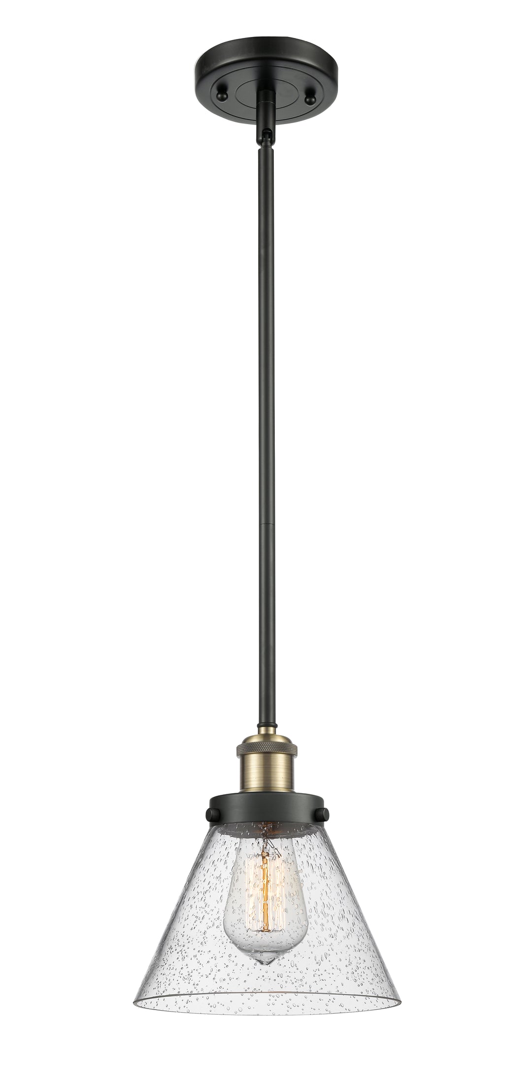 Innovations Lighting Cone 8" Mini Pendant - Black Antique Brass